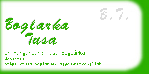 boglarka tusa business card